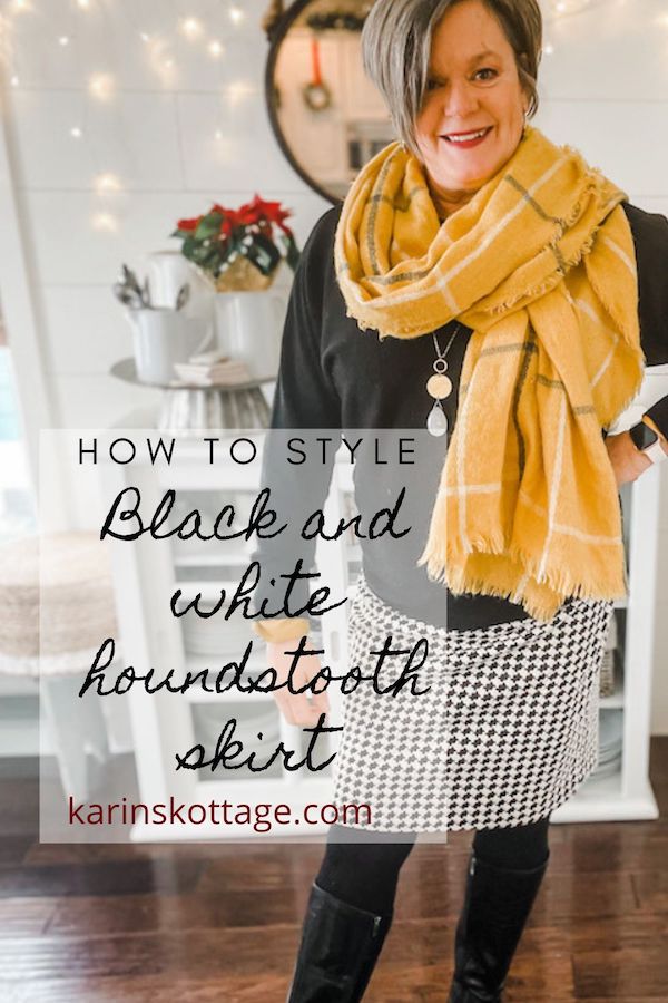 How to style black and white pencil skirt