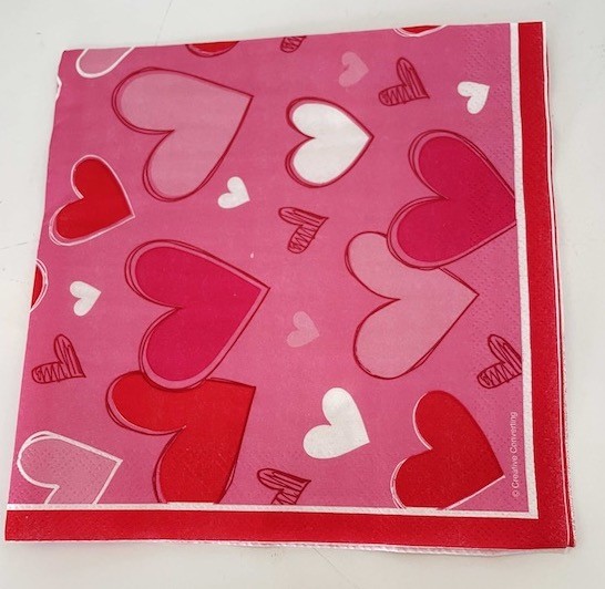 Napkin Into Valentine Heart Pocket  