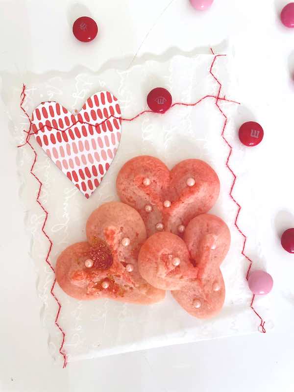 pink valentine spritz cookies- Karins Kottage