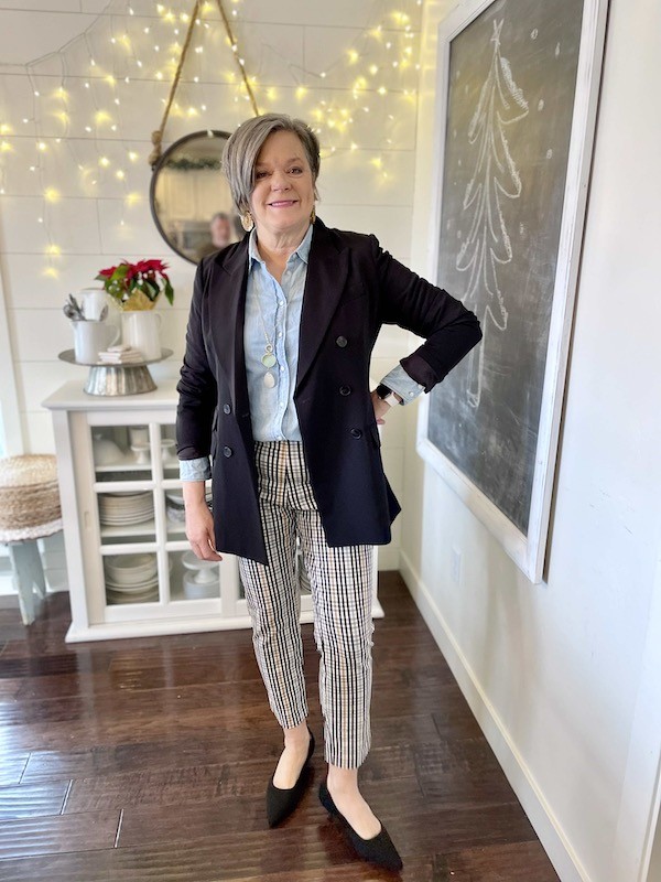 How to style plaid ankle pants 3 ways