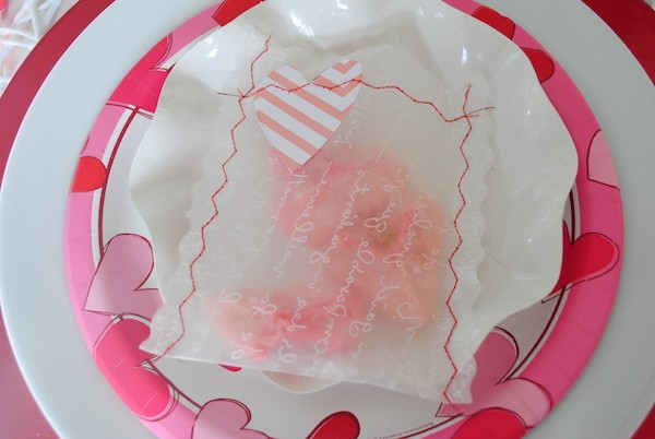 Pink and red Valentine's Day table for kids
