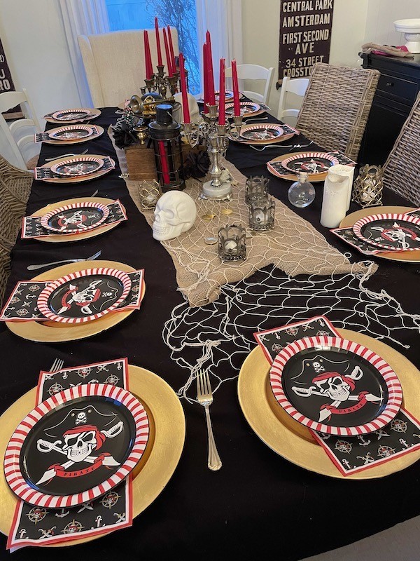 Pirate themed birthday dinner party