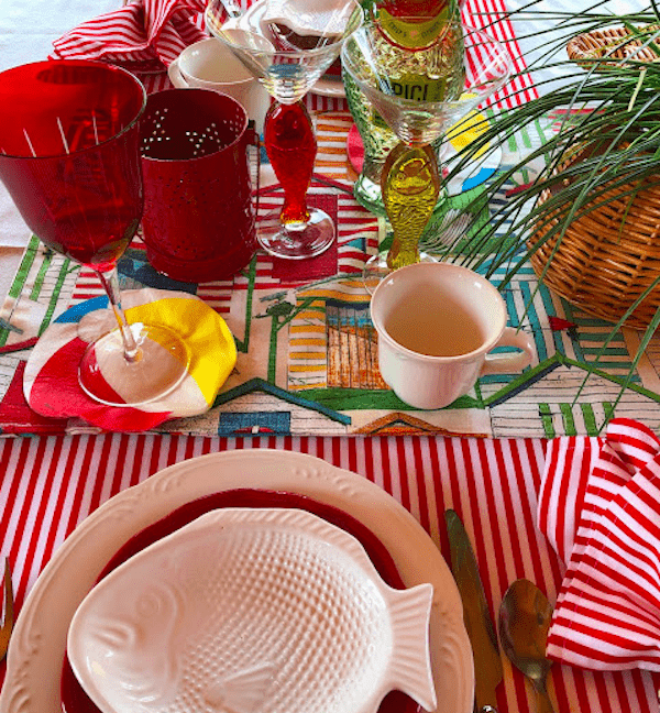 Karins Kottage Linky party #317 Beachy tablescape