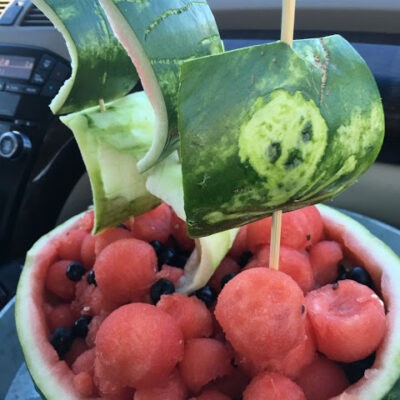 How to carve watermelon pirate ship