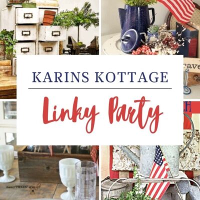 Karins Kottage Linky Party- Patriotic decor