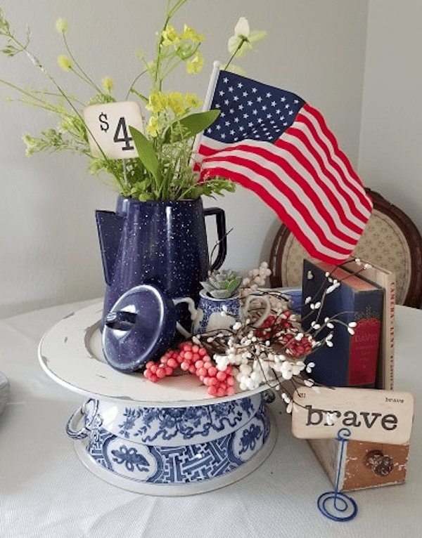 Karins Kottage Linky Party- Patriotic decor