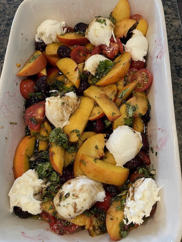 Early Fall Delight: Peach, Cherry Tomato Salad Wins Hearts