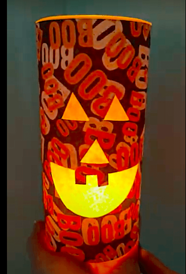 How To Make Spooky Illuminating Tissue Paper Candle Sleeve