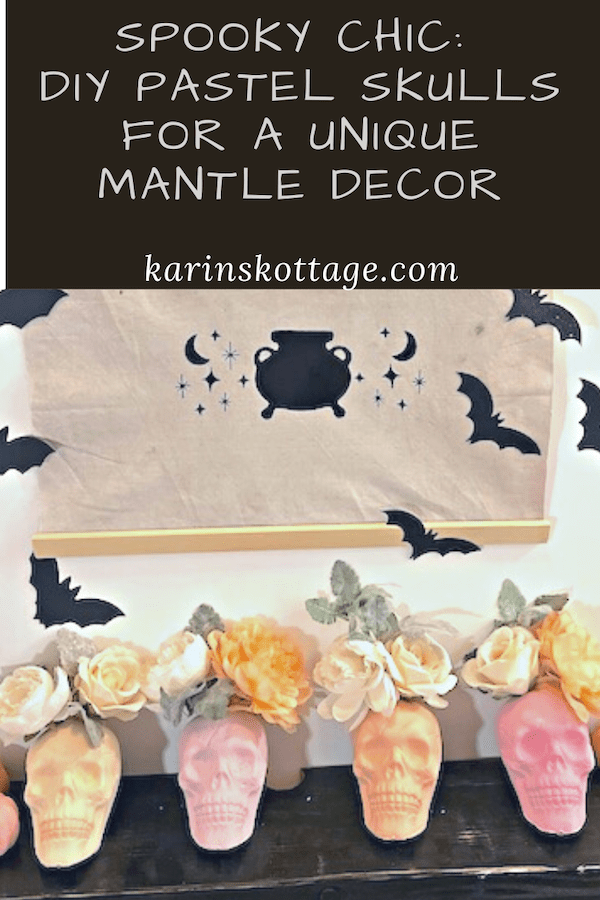 Spooky Chic: DIY Pastel Skulls for a Unique Mantle Decor