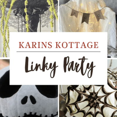 Black and white Halloween linky party