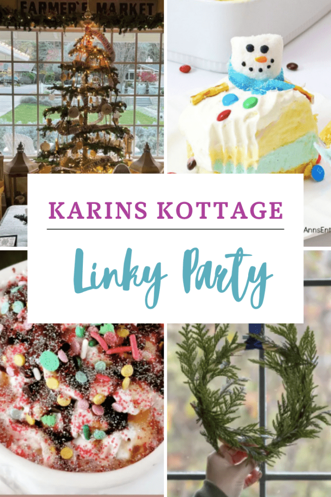 Linky Party Highlights: Melted Snowman Cake, Silver Tip Tree, DIY Cocoa Bar | Karin's Kottage