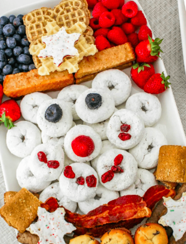 Creative Delights from Four Amazing Bloggers- Snowman charcuterie board
