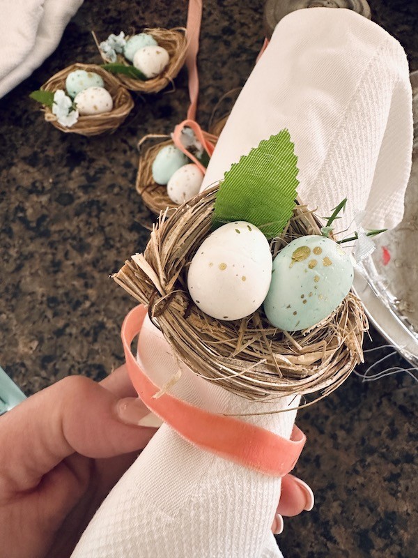 DIY Easter Nest Napkin Rings