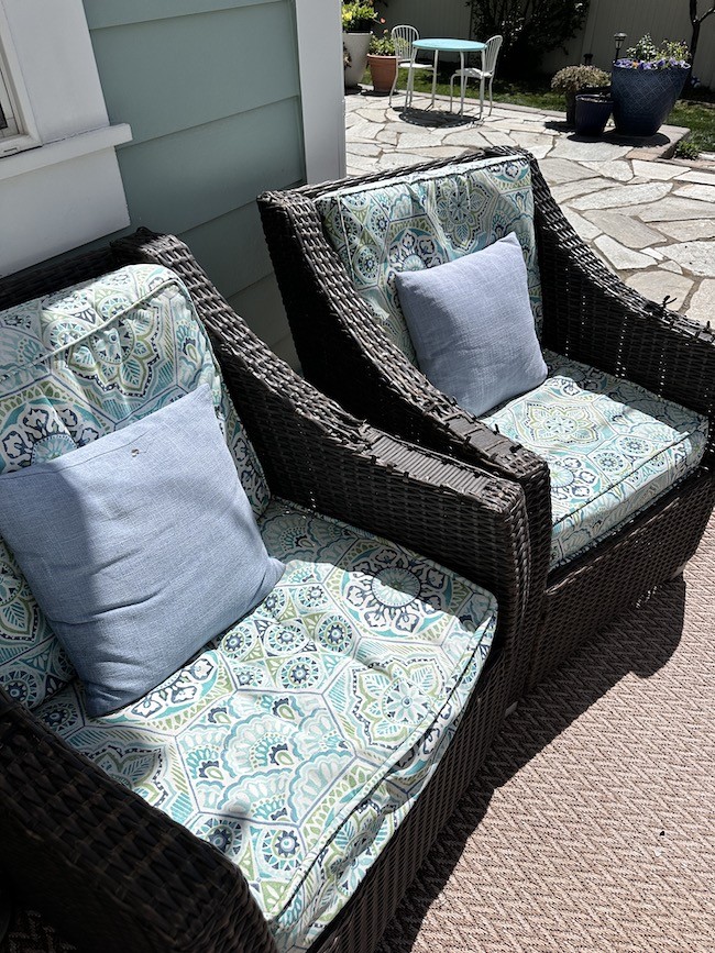 Quick Fix for Broken Wicker Arms on Outdoor Arm Chairs: A No-Sew Solution