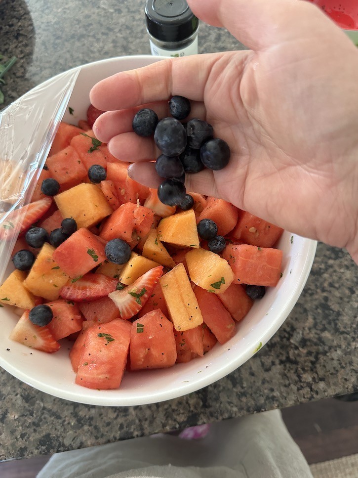 Fresh Fruit Salad with Lime Honey Dressing!