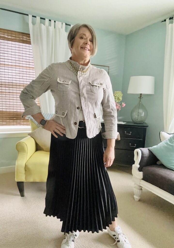 How to Style a Black Pleated Skirt Two Ways: Chic Elegance vs. Casual