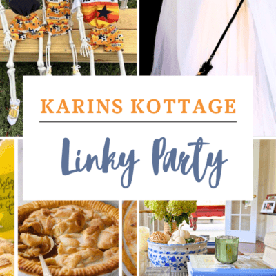 Apple Pies, Fall Decor and DY Ghosts! Welcome back to this week’s Karins Kottage Linky Party