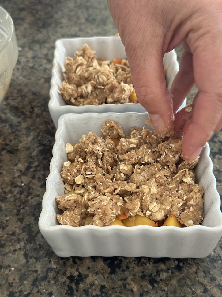 Easy Peach Crumble for Two