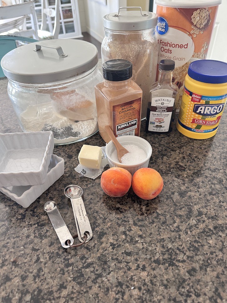 Easy Peach Crumble for Two