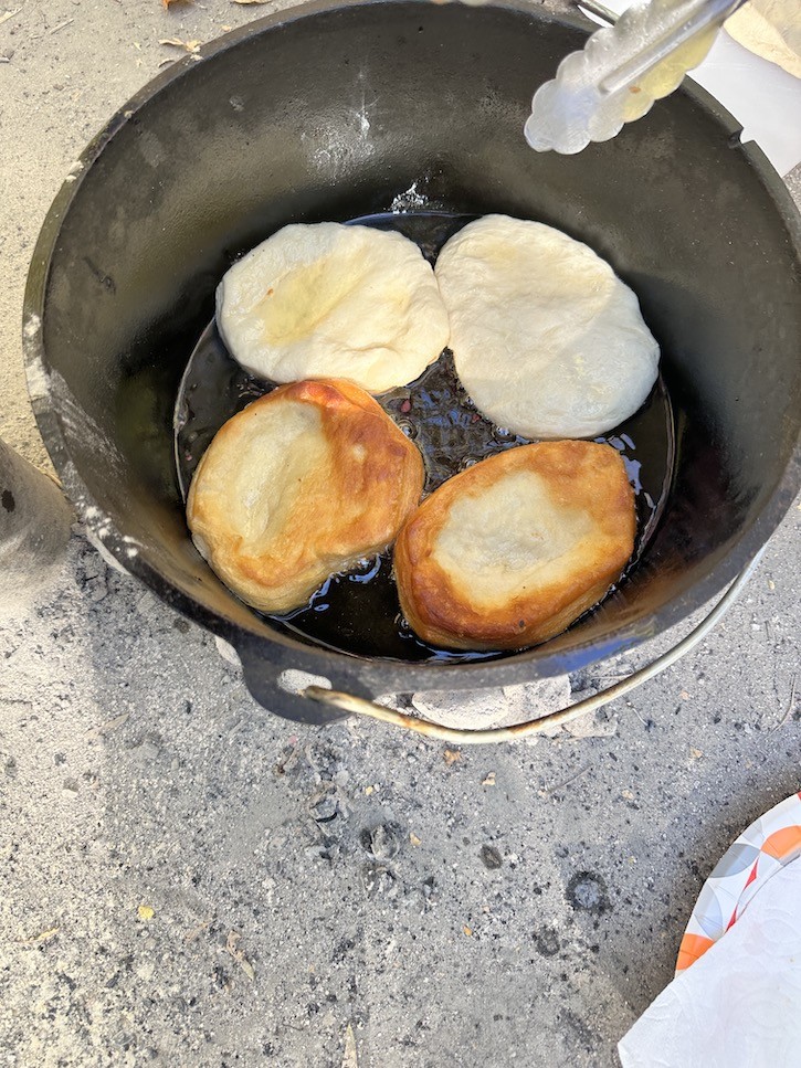 Crispy Fried Biscuit Scones in the Mountains with Family