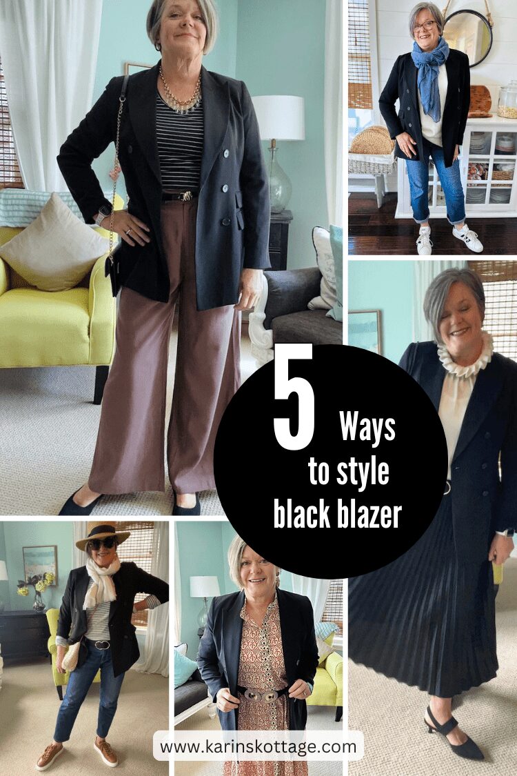 5 ways to style black blazer for over 50 women