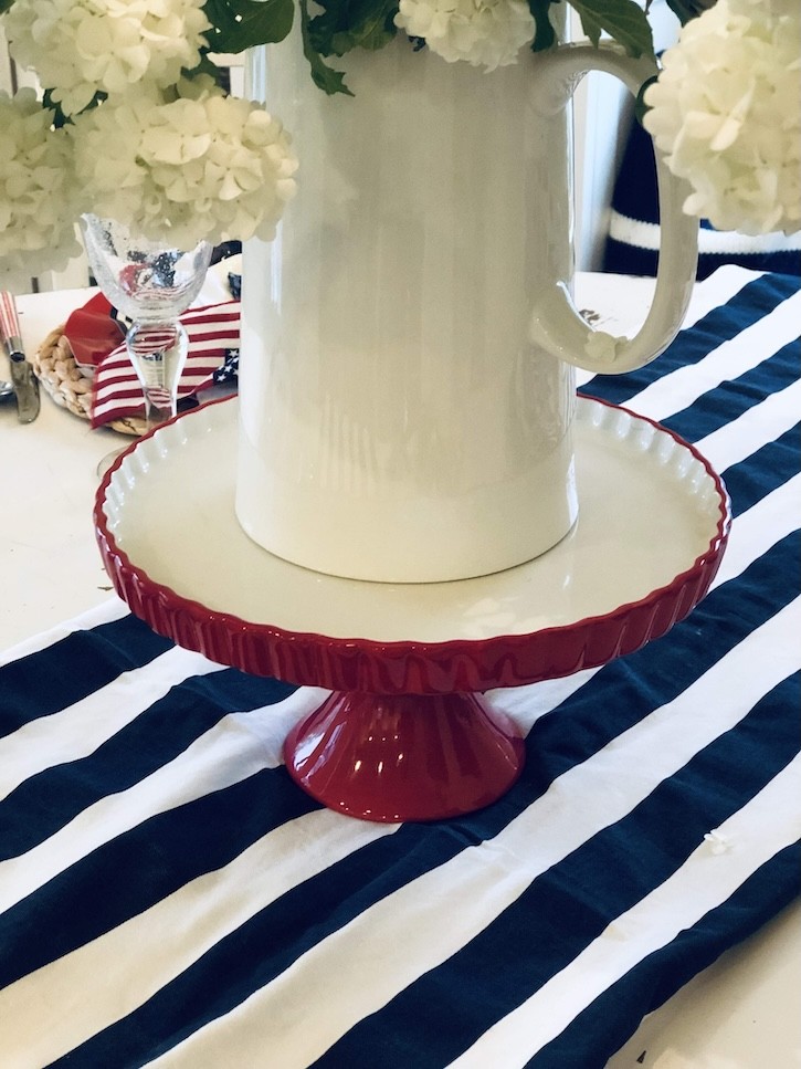 Red white and blue tablescape