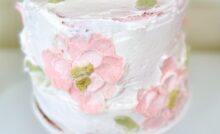 Spring Cake with Buttercream Flowers Using a Spatula Knife