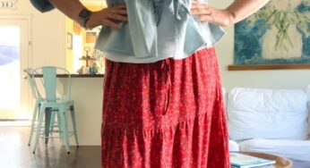 Maxi Skirt for Women 50+: Summer Style with a Peplum Jacket