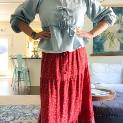 Maxi Skirt for Women 50+: Summer Style with a Peplum Jacket