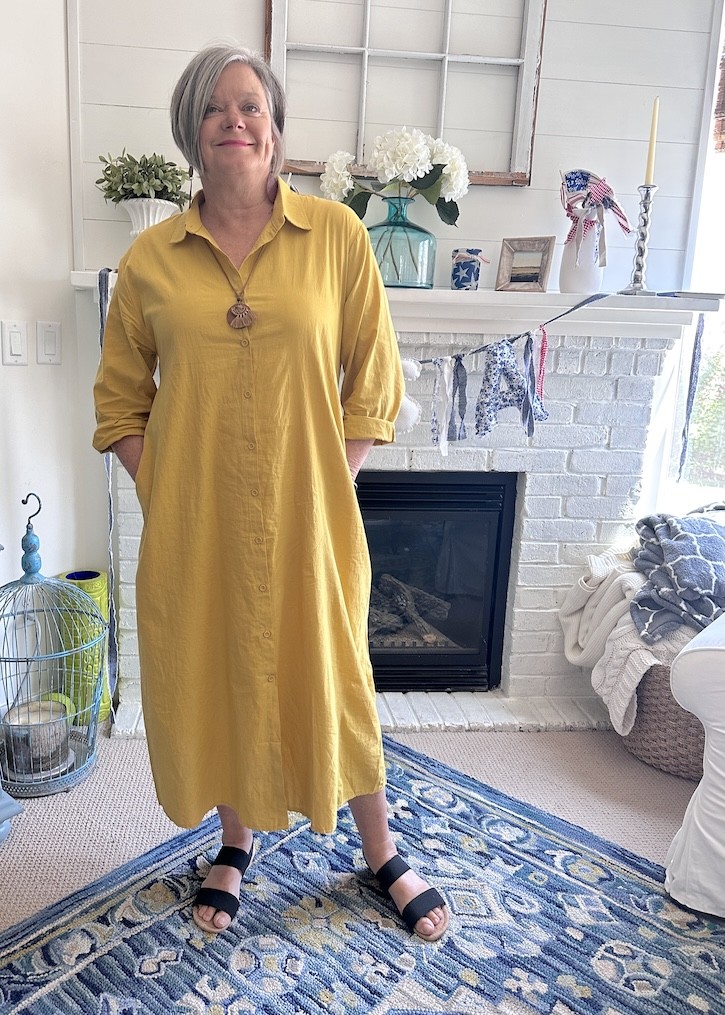 Perfect Gold Maxi Dress For Summer with Pockets Karins Kottage Perfect Gold Maxi Dress For Summer with Pockets Karins Kottage