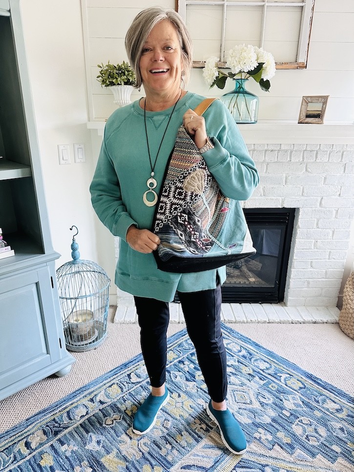 tunic leggings and sneakers coldwater creek early fall fashion 2025