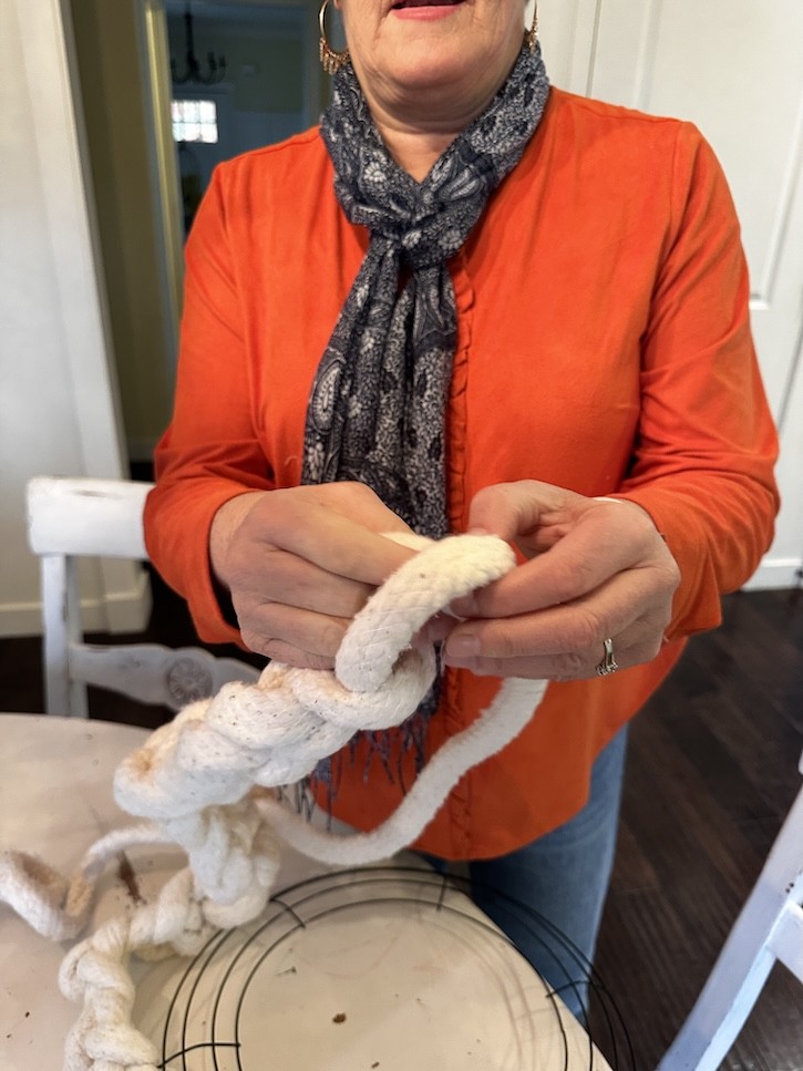 cotton cording wreath