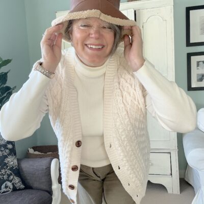 green pants outfit over 50