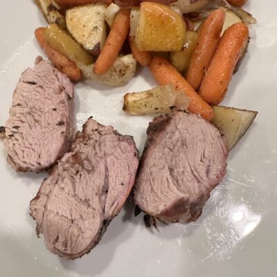 Easy Oven Roasted Pork Loin with Apples, Potatoes, and Carrots