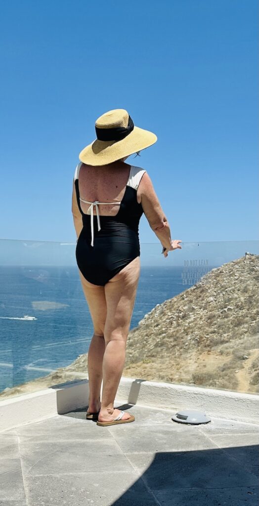 Classy and Flattering Black and White Swimsuit for Women Over 50