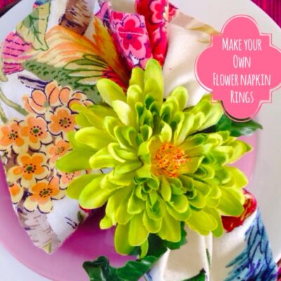 Make easy flower napkin rings