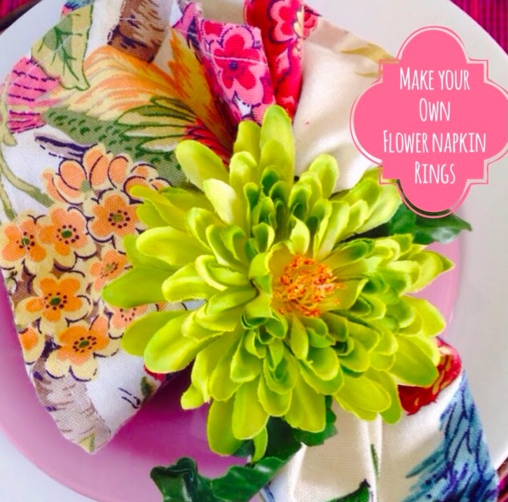 Make easy flower napkin rings