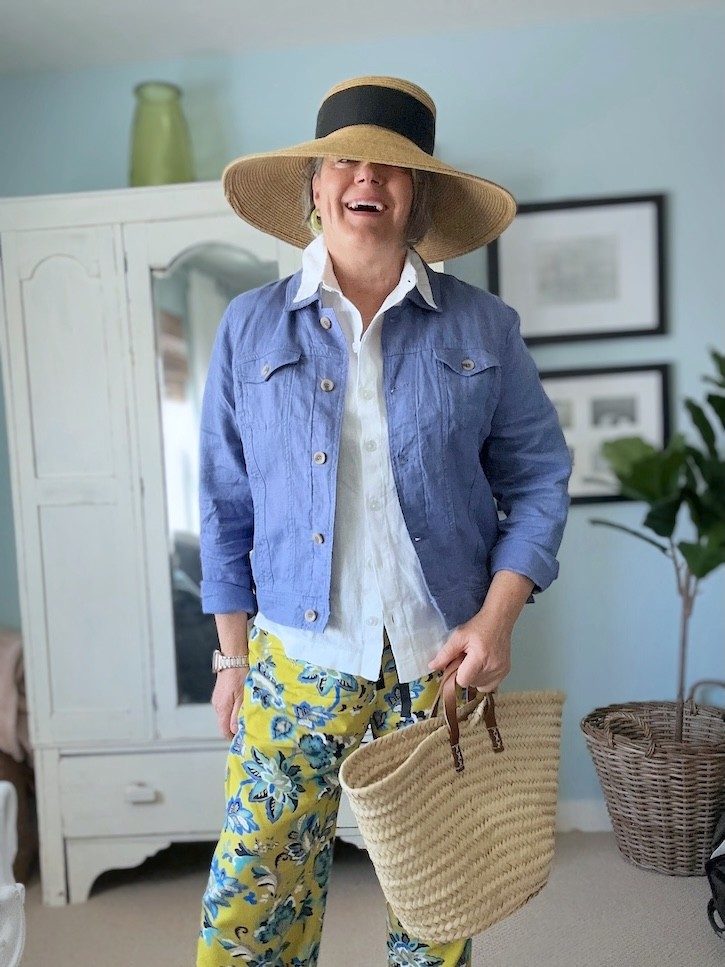 How I Styled Floral Pants for Summer Over 50