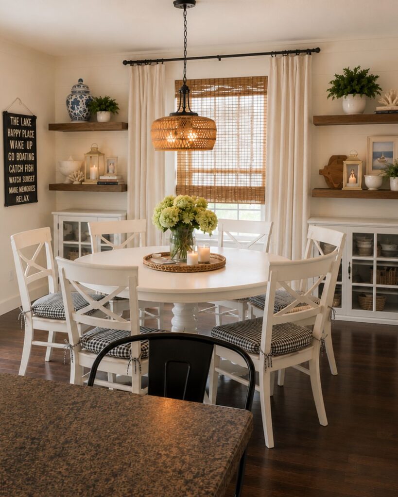 Open shelving idea AI home decorating ideas