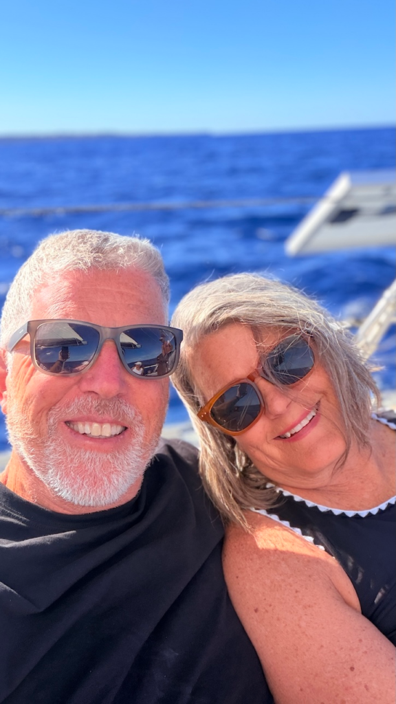 couple on boat in sicily Karins Kottage