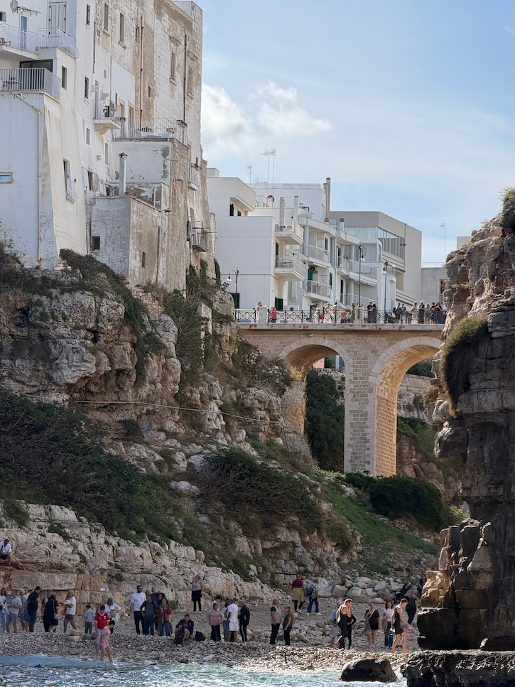 Polignano a mare rocky coastline
